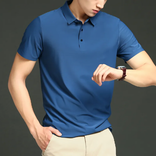 Men’s Polo Shirt – Slim Fit – Short Sleeve – Luxury Fabric – Modern Casual Style