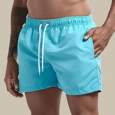 Men’s Swim Shorts – Quick Dry – Relaxed Fit – Above Knee – Elastic Waist with Drawstring